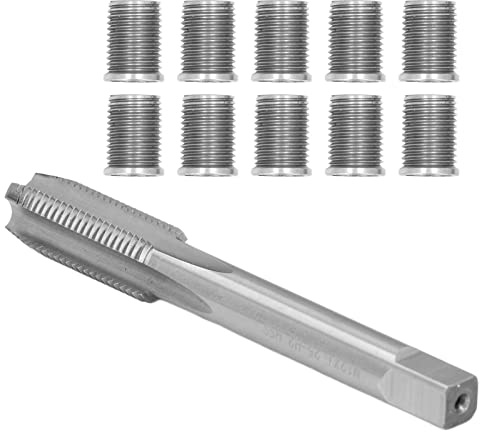 YWBL-WH Strumento di Riparazione della Filettatura delle Candele, Facile, Efficace e Conveniente Set Completo di Strumenti Kit di Riparazione Universale per Cilindri Alesatori, Utile e Conveniente