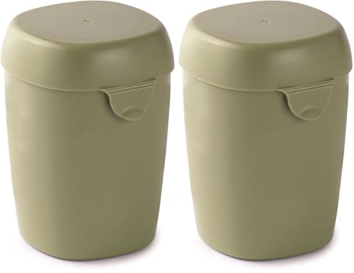 Snips Porta Yogurt Refrigerato, Contenitore per Merende e Pappe, 0,5 L,10 x 9 x 13 cm, Verde, Coperchio con Chiusura di Sicurezza (Confezione da 2)