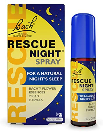 Rescue Nuit Spray, Lacher prise la nuit pour un reveil serein, Vegan, Complément alimentaire, 1 Spray x 20 ml