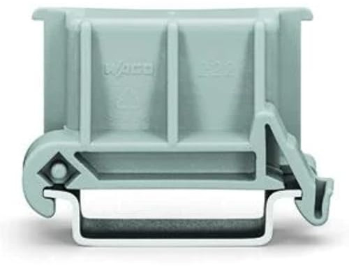 WAGO Universalwinkeladapter 222-510 | Winkel-Adapter in Kombination mit Befestigungsadapter; 221-500 oder 222-500, zur Montage auf Tragschiene DIN 35, 10 Stück, grau