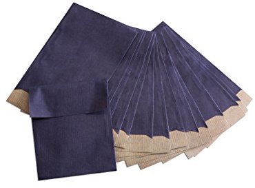 Logbuch-Verlag 50 kleine DUNKELBLAUE BLAUE Papiertüten 13 x 18 cm flach Umschlag Papierflachbeutel Kraftpapier Verpackung Mitgebsel give-away