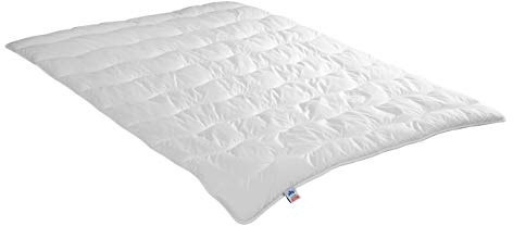 Irisette 4-Jahreszeitendecke Steppbett Jette, 95 Grad waschbar, inkl. Aufbewahrungstasche, 135 x 200 cm, Weiß
