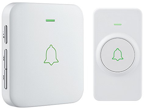 AVANTEK Wireless Doorbell, 1000 Feet Long Range Door Bells, Mini IP55 Waterproof, LED Flash, 5 Levels Volume, 52 Melodies, LED Flash, CW-11