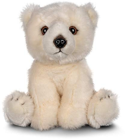 Animigos 37245 Plüschtier Eisbär, Stofftier im realistischen Design, kuschelig weich, ca. 23 cm groß