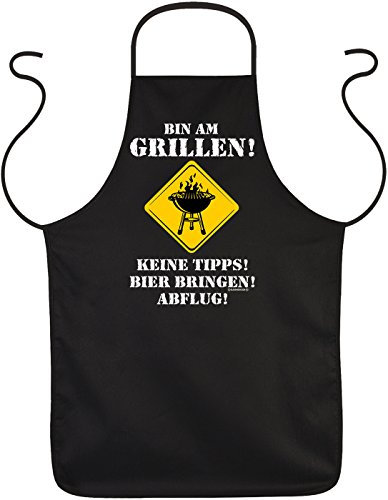 trag-das perfektes Vatertagsgeschenk Grillschürze - Glutrausch - Papa Geschenk Geburtstag Vatertag Vater Dad Grill (Bin am Grillen)