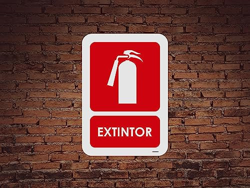 Pack 5 Señales de Extintor | Medida 21x29,70cm | Señaletica en Vinilo Adhesivo Monomérico | Duradera y Económica