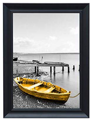 Bilderrahmen, Moderner Einfacher Massivholz-Fotorahmen, Der An Den Wandmontierten Bilderrahmen-Wandbehang-kreativen Weihnachtsgeschenkverzierungen Hängt (Farbe : Schwarz, Größe : 50×60cm)