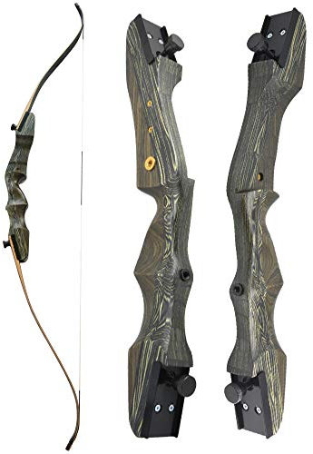 wolfman 62 Zoll Take-Down Recurvebogen Zielscheibe BogenschießEn 18-40 Lbs Jagdbogen Pfeil Und Bogen DraußEn Spielzeug FüR Erwachsene Sportbogen Jagd Hunting Outdoor AktivitäTen (30lbs)
