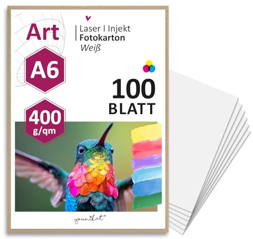 younikat 100 Stück Postkarten DIN A6 weiß 400 g/m² Papier blanko - dv1004 | blanko, zum Beschriften, beschreibbare Rückseite, matte Oberfläche