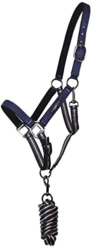 QHP Halfter-Set aus Turnout-Material Halfter mit Führstrick (Pony, Stardust)