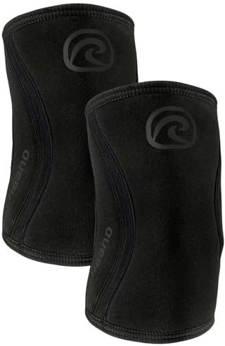 Rehband Ellenbogenbandage aus 5mm SBR/Neopren, Ellenbogen Sleeve für Kraftsport, anatomisches Design, rutschfest & enganliegend für Damen & Herren, Farbe:Carbon/Schwarz - 1 Paar, Größe:L