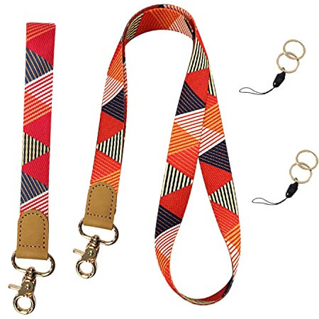 1 cordón largo, 1 correa de mano, llavero, llavero, llaveros para teléfono móvil, cordón elegante y genial, soporte para teléfono móvil