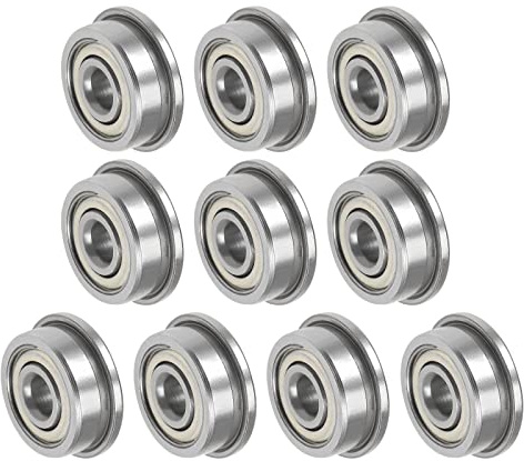 QUARKZMAN F623ZZ Flangia Sfera Cuscinetto x 10pz Cromato Acciaio Doppio Schermato per Meccanico Attrezzature e Elettrodomestici, [ID 3mm x OD 10mm x T 4mm]