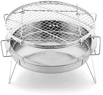 esmen Barbecue-Holzkohlegrill Kleiner Holzkohlegrill, rundes, leicht zu reinigendes Grillgerät, Grillofen zum Kochen im Freien, Camping, Wandern, Picknicks Stand-Up-Propangrill