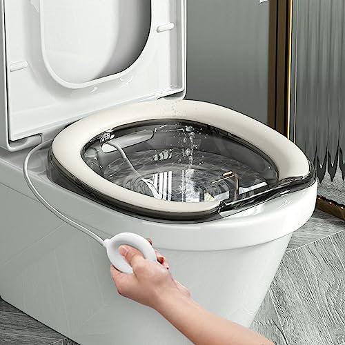 Sitzbad für Toilettensitz, Bidet-Becken, Sitzbadewanne für Hämorrhoiden, für die Pflege nach der Geburt, beruhigt und reinigt Vagina und Anal, geeignet für schwangere Frauen, ältere Menschen, tra