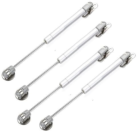 Hydraulische Feder Gasstrebe, 4 Stück Bettkasten, Spielzeugkiste, Strebe, Deckelstütze, Möbelbeschläge, Schranktür, Gasfeder, 6–15 kg, Küchenschrank, Scharnier (Gery) (33 lb)) (Color : Gery, Size :