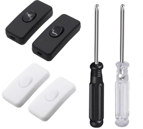 4 Interruptores En Línea, 2 Mini Destornilladores Phillips, Regulador De Intensidad En Línea, Interruptor De Luz En Línea, Controlador De Interruptor De Dispositivo, Pequeños Electrodomésticos