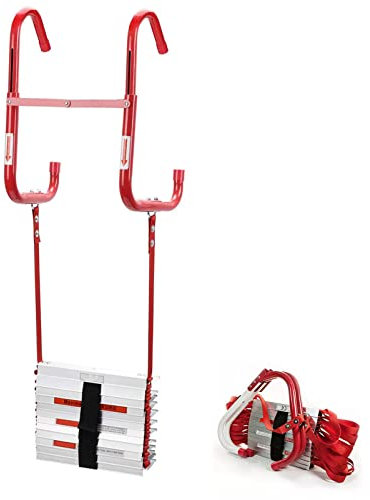 Rope Ladder,Safety Ladder Emergency Fire Ladder, Flame Resistant 2-6 Ssafety Rope Escape Ladder/10M/32Ft