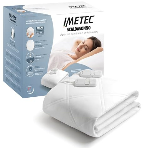 Imetec Scaldasonno Adapto Advanced – Scaldaletto matrimoniale 195x165 | Programmabile con Alexa e Wi-Fi | Controllo vocale | 4 programmi, 9 temperature | Bassi consumi
