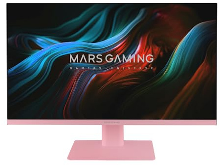 Mars Gaming MV-24, Monitor 24“ IPS FHD 120Hz, HDR10 1ms, FreeSync und G-SYNC, PC-Monitor Integrierten Speakern, 25° Neigung, Low Blue Light und Flicker Free, HDMI + DisplayPort + Jack 3,5mm, Rosa