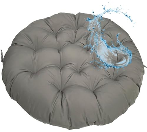 MSNCS Coussin pour Fauteuil Papasan - Rond diamètre 40/50/60/80/100/120 cm épaisseur 10 cm Coussin de Siège Imperméable, extérieur/intérieur - Coussin de Sol pour Meubles de Jardin(Dark Gray,60x60cm)