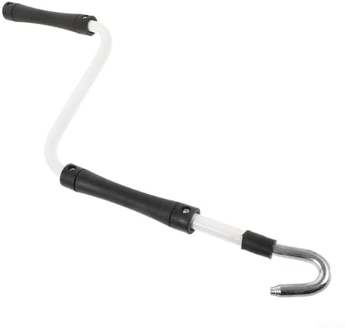 CNANRNANC Asta di comando per tenda da sole, 52 cm, telescopica, in metallo, con manovella, per esterni e interni, per controllo dell'ombra delle finestre