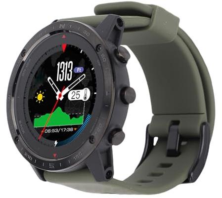 SUNGOOYUE Immergersi Smart Orologio con Barometro del Sensore di profondità da 1,3 Pollici Display Rotondo per Uomini Che Nuotano Snorkeling Immersione di Fitness Tracker Call Notifiche