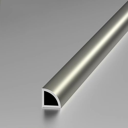 Kakelprofil, Kvartscirkelformad Kantlist 125 Cm (2 Stycken) – Keramiskt Kantskydd För Kakel, Lång Kakellist För Badrum, Kontor, Hotell Och Skolor(Matte champagne,10x10mm)