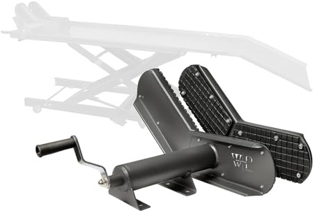 WerkPerto Radklemme für Motorrad Radhalter Motorradhebebühne Gummi mit Verstellbarer Kurbel bis Öffnungsweite 170 mm Motorradständer Hebeühne passend für alle gängigen Vorderräder & viele Hinterräder