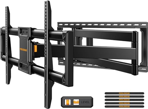Perlegear Väggfäste TV för 42-97 tums upp till 68 kg Lång arm Fullrörlig, 1018 mm förlängningshörn TV-väggfäste med vridbar lutning Max VESA 800x400 mm