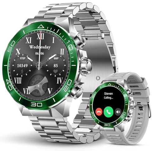 SOUYIE Military Rugged Smart Watch for Men, AMOLED 1.43 HD Screen, Bluetooth Call Answer/Make, Blood Oxygen/Heart Rate/Sleep Tracker, 7-30 Day Battery, Waterproof Fitness Tracker for iOS Android