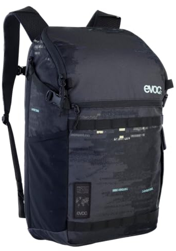 EVOC TRAVEL BACKPACK 22 Reiserucksack (Handgepäck Rucksack mit Top-Opening, Laptopfach mit seitlichem Zugriff, ergonomische Schulterträger, Organizer-Fächer, Seitenfächer, Volumen: 22 l)