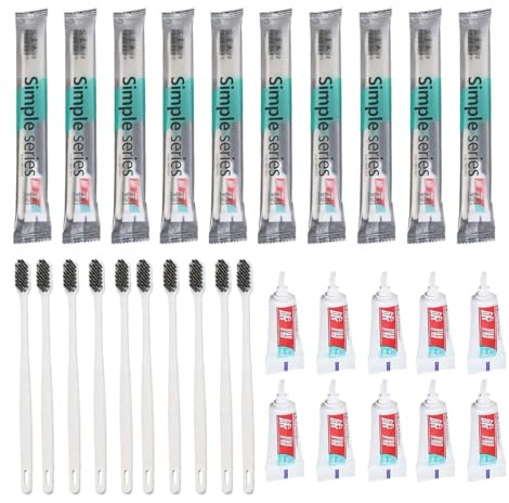 Juego de Cepillos de Dientes para Viaje,20 Piezas Kit De Higiene Bucal - Cepillos Dentales Manuales | para Higiene en Viajes, Hoteles, Escuelas y Uso Diario