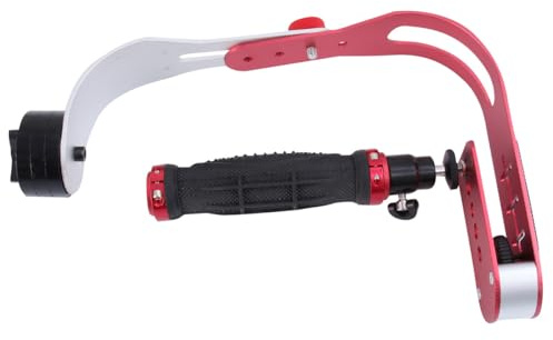 NAMOARLY Stabilizzatore per Fotocamera Portatile Rosso, Supporto per Macchina Fotografica Dslr, Gimbal per Video e Riprese in Movimento, Accessorio per Viaggi e Selfie