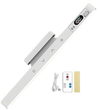 Tanxier Illuminazione Sotto | Lampada Sotto Mobile da 29 cm | Luce Magnetica Ricaricabile Regolabile a Cinque Temperature Colore con Batteria da Duemilacinquecento Milliamperora e Telecomando | Per
