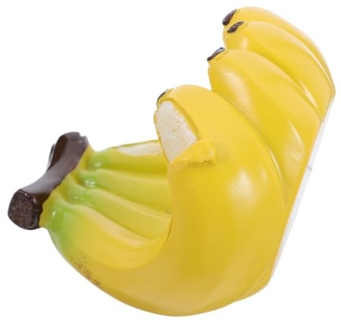 COMPUKAS Petit Mangeoire Suspendue Résine Forme de Banane pour Petits Oiseaux Sauvages Plateau Alimentaire Décoratif pour Jardin Balcon et Arbres Support Facile à Installer