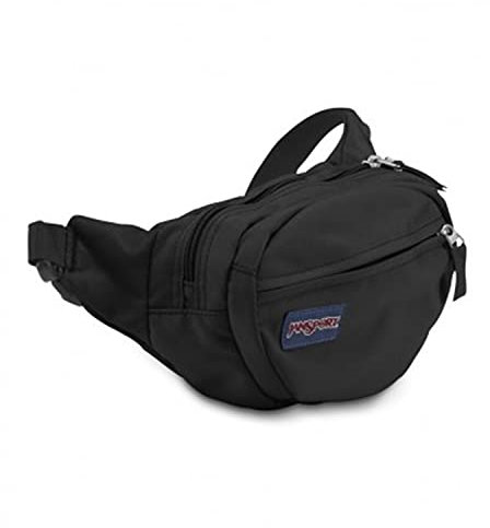 JanSport Fifth Avenue Sac de Taille en Noir - Un Grand Compartiment Principal avec Ceinture Réglable et Poche Avant Zippée - 6 x 12,5 x 4