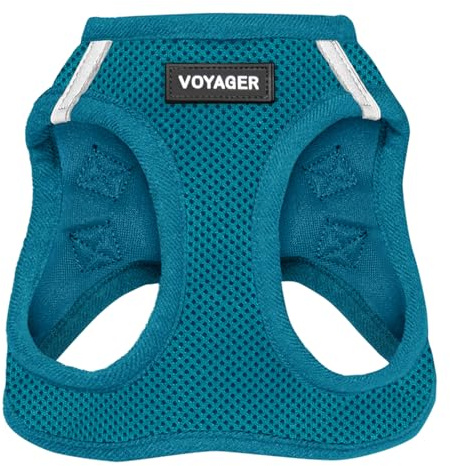 Voyager Step-In Air Hundegeschirr by Best Pet Supplies - All Weather Mesh Step in Vest Harness für kleine und mittlere Hunde, Türkis, size S - Brust 37-40 cm | 36,8–40,6 cm in der Brust, reflektierende Bänder, atmungsaktives Luftnetz, kompatibel mit Katzen, leicht, schnell trocknend