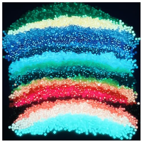 ForeverYoung 4000 Leuchtende Diamond Painting eckige Steine im Dunkeln | 20 Farben Diamond Painting eckige Steine leuchtend im Dunkeln, Diamond Painting Zubehör, 2,5 mm Perlenkunst und Nail Art.