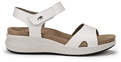 Fluchos | Dressing Sandaler | F1475 Tibet Vit | Premium Cowboy Sko | Kardborreband stängning | PU-golv, Vit, 35 EU