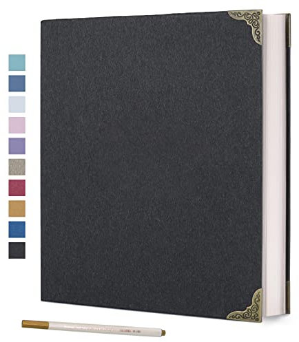 Vienrose Photo Album Self Adhesive 40 Pages Hardcover with DIY Scrapbooking Kit 3 Rings Paper Scrapbook for Lover Friends Kids Anniversary Wedding Gift