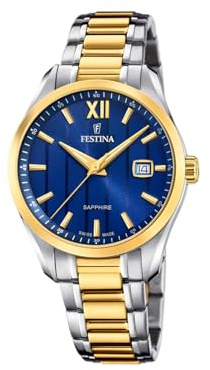 Festina Herrklocka F20027/2 schweiziskt tillverkat rostfritt stål flera armband rostfritt stål flera band, blått, armband, Blå, armband