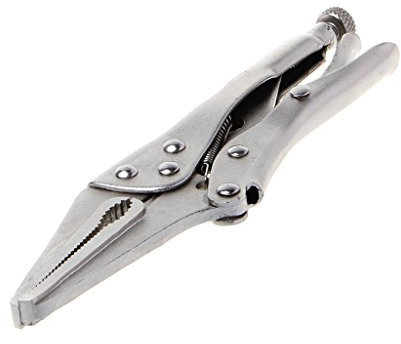 MONOJLY 7-Zoll-Gripzange mit langer Nase und gerader Backe, Schraubstockgriff, Handwerkzeug, 165 mm