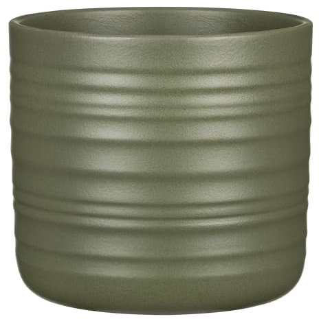 Scheurich Cottage, Pot en céramique, Couleur: Vert forêt, 22,7 cm de diamètre, 20,7 cm de hauteur, 6,9 l de volume.