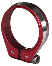 Sattelklemme Fahrradsitz Postklemme 31.8 34.9mm Mountain Aluminiumlegierung Ultralight Mountain Bicycle Sattelstütze Clamps Radteile Schnellspanner SattelstüTze (Color : Red-34.9)