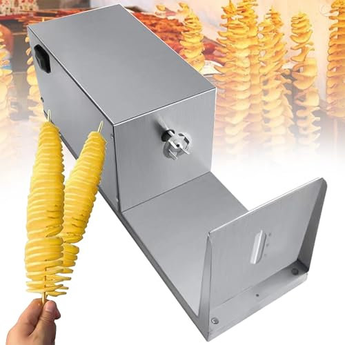 Beachtiful Twisted Potato Slicer,Electric Potato Spiral Slicer, Spiral French Fries Cucumbers Carrots DIY BBQ Slicer,tainless Steel Vegetable Spiralizer