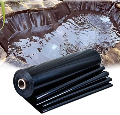 Bache Bassin Epdm 0,2mm HDPE Bâche D'étang Doublure D'étang Pliable Étanche Renforcé Bâche Bassin Poisson pour Jardin Cascade Bassin Poisson(Size:2x15m)