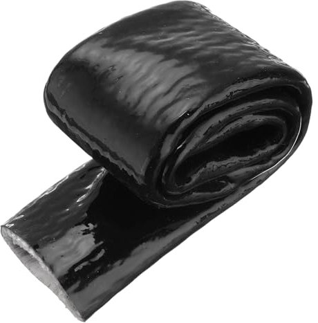 QUARKZMAN 1 ID 1.6ft Nastro Fibre Vetro Rivestito Silicone Guaina Antincendio Schermato Termicamente, per Tubi Flessibili Automobilistici, Cavi Elettrici, Nero