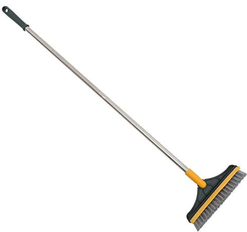 OHPHCALL Upgraded Dual-sided Bathroom Floor Scrub Brush Grout Cleaning Crevice Brush for Shower and Tile Cleaning, Sturdy Yellow-green Floor Scrubber for Bathroom Corners and Narrow Gaps