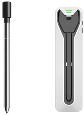 Vjsujehgy Termometro Wireless per Alimenti per Carne, Forno, Griglia, Barbecue, Bistecca, Tacchino, Affumicatore, Cucina, Intelligente, Digitale, Bluetooth, Impermeabile, Facile da Installare, Facile
